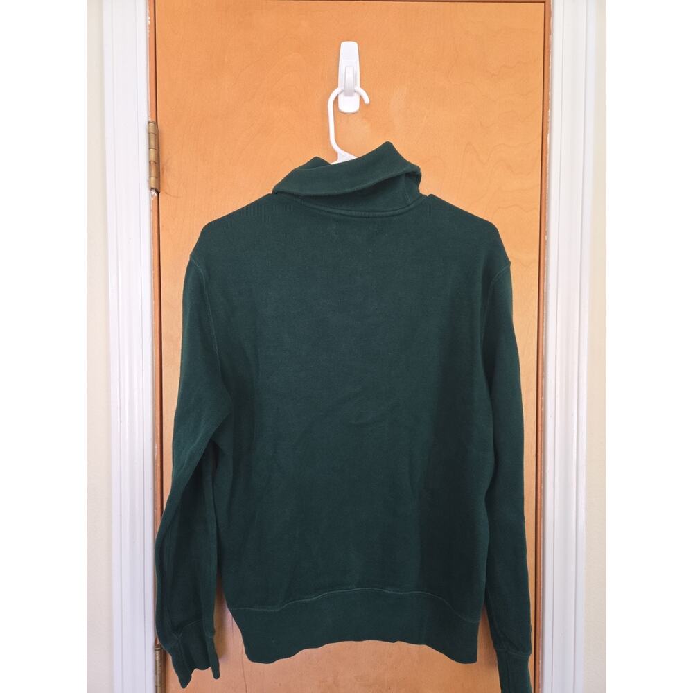 POLO RALPH LAUREN Heavy Sweater Mens M Luxury Shawl-Collar Pullover in Green - Picture 5 of 5